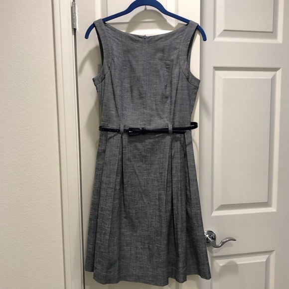 Blue Fit and Flare midi dress with pockets - Picture 1 of 3